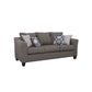 Salizar Upholstered Flared Arm Sofa Charcoal Grey