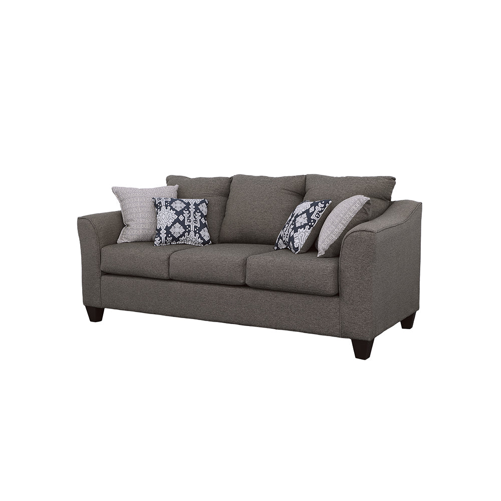 Salizar Upholstered Flared Arm Sofa Charcoal Grey