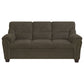 Clementine Upholstered Padded Arm Sofa Brown