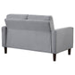 Bowen Upholstered Track Arm Tufted Loveseat Grey