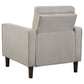 Bowen Upholstered Track Arm Tufted Accent Chair Beige