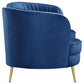 Sophia Upholstered Channel Tufted Loveseat Blue