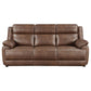 Ellington Upholstered Padded Arm Sofa Dark Brown