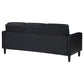 Ruth Upholstered Track Arm Sofa Black