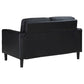 Ruth 2-piece Upholstered Track Arm Sofa Set Black