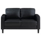 Ruth 2-piece Upholstered Track Arm Sofa Set Black