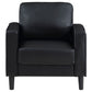 Ruth Upholstered Track Arm Accent Chair Black