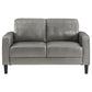 Ruth 2-piece Upholstered Track Arm Sofa Set Grey