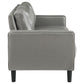 Ruth 3-piece Upholstered Track Arm Sofa Set Grey