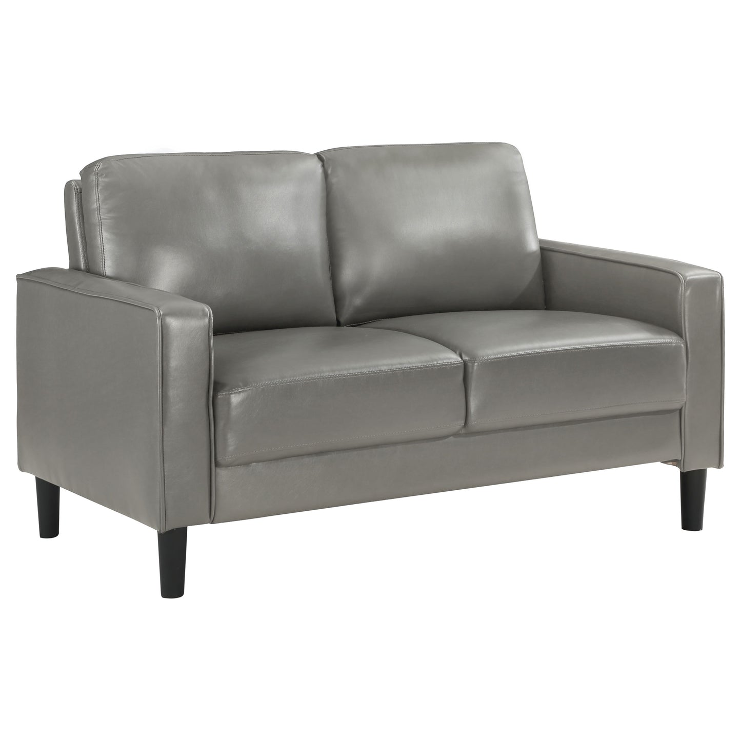 Ruth Upholstered Track Arm Loveseat Grey