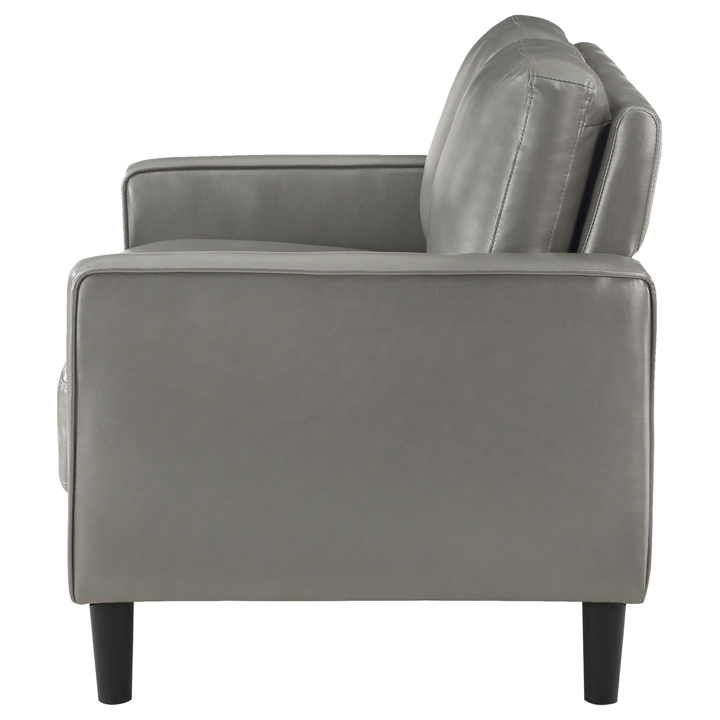 Ruth Upholstered Track Arm Loveseat Grey