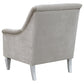 Avonlea Velvet Upholstered Sloped Arm Chair Grey Velvet