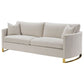 Corliss Upholstered Arched Arm Sofa Beige