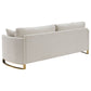 Corliss Upholstered Arched Arm Sofa Beige