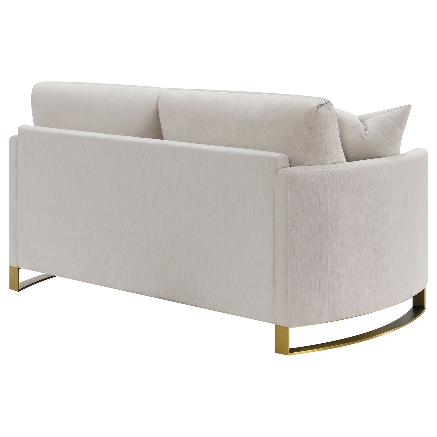 Corliss Upholstered Arched Arm Loveseat Beige