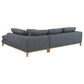 Persia Upholstered Track Arm Sectional Sofa Grey