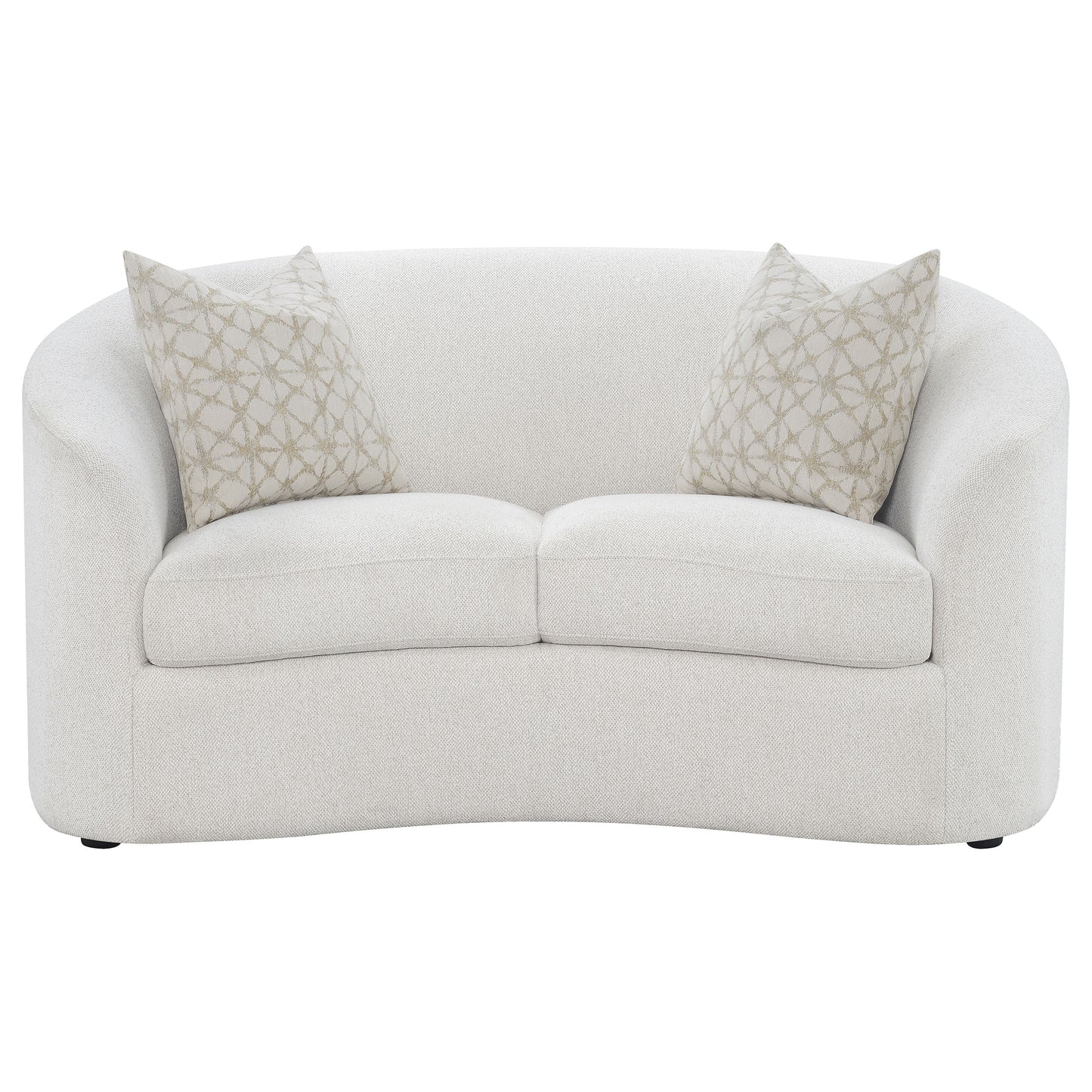 Rainn Boucle Upholstered Sloped Arm Loveseat Latte