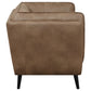 Thatcher Upholstered Tuxedo Arm Tufted Loveseat Brown