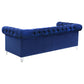 Bleker Upholstered Tuxedo Arm Tufted Sofa Blue