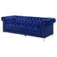 Bleker Upholstered Tuxedo Arm Tufted Sofa Blue