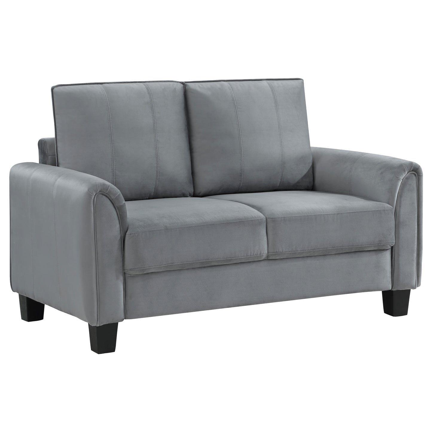 Davis 3-piece Upholstered Rolled Arm Sofa Grey