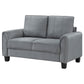 Davis Upholstered Rolled Arm Loveseat Grey