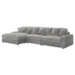 Blaine Upholstered Reversible Chaise Sectional Sofa Fog