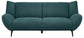 Acton Upholstered Flared Arm Sofa Teal Blue