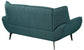 Acton Upholstered Flared Arm Loveseat Teal Blue