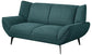 Acton Upholstered Flared Arm Loveseat Teal Blue