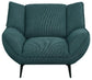 Acton Upholstered Flared Arm Accent Chair Teal Blue