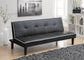 Katrina Upholstered Tufted Convertible Sofa Bed Black