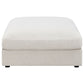 Serene Square Upholstered Ottoman Beige