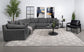 Sasha 5-piece Upholstered Modular Sectional Barely Black