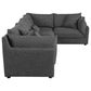 Sasha 5-piece Upholstered Modular Sectional Barely Black