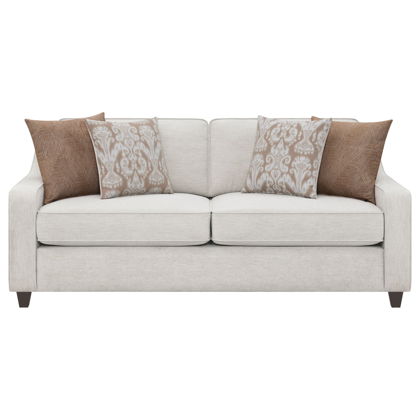 Christine Upholstered Sloped Arm Sofa Beige