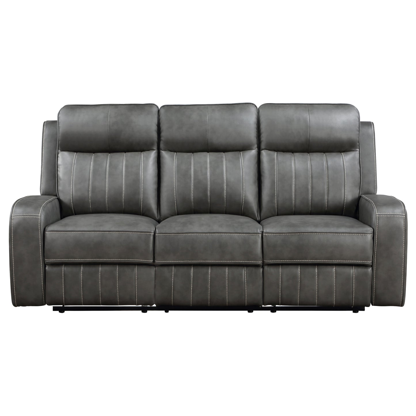 Raelynn Upholstered Track Arm Motion Sofa Grey