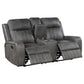 Raelynn Upholstered Track Arm Motion Loveseat Grey