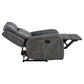 Raelynn Upholstered Track Arm Recliner Grey