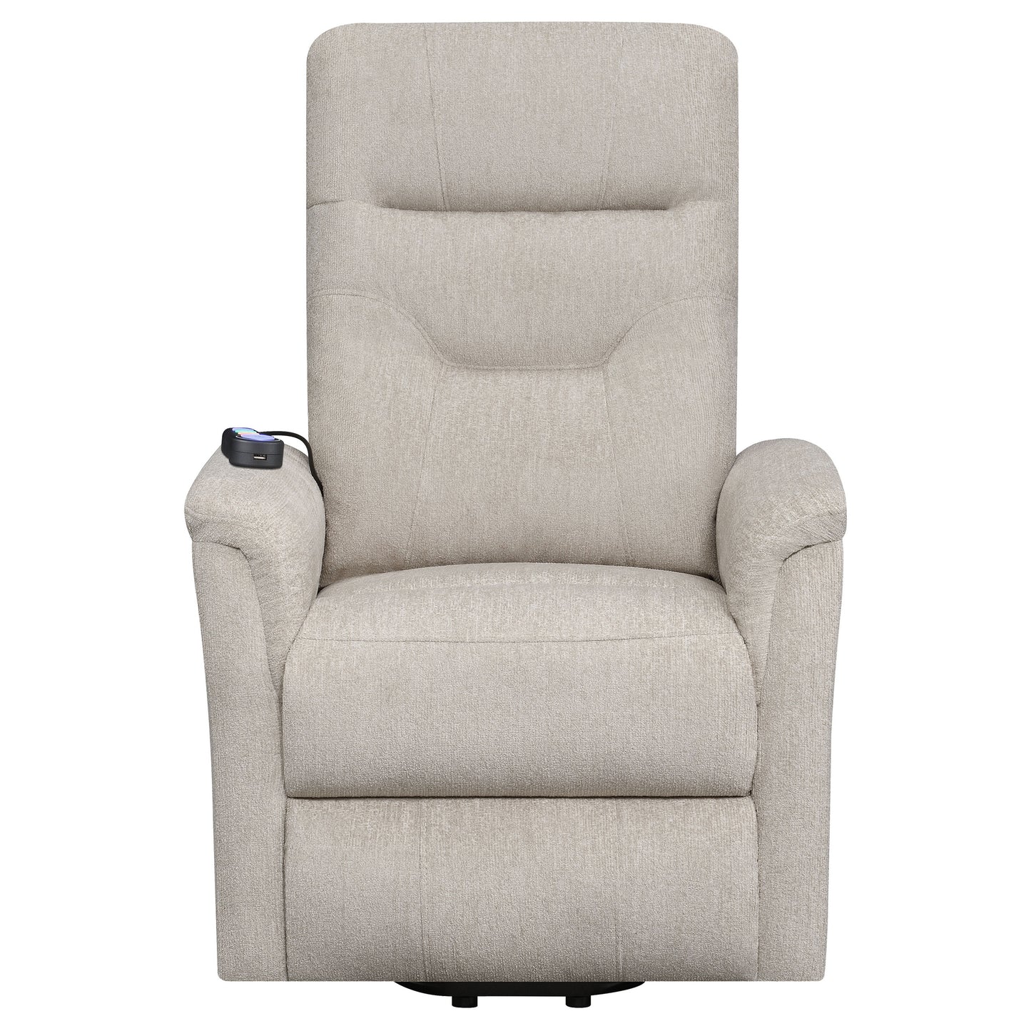 Henrietta Upholstered Power Lift Massage Chair Beige