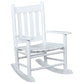 Annie Slat Back Solid Wood Kids Rocking Chair White