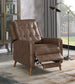 Davidson Upholstered Tufted Push Back Recliner Brown