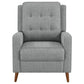 Davidson Upholstered Tufted Push Back Recliner Grey