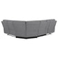 David Upholstered Reclining Sectional Sofa Smoke