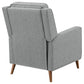 Davidson Upholstered Tufted Push Back Recliner Grey