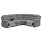 David Upholstered Reclining Sectional Sofa Smoke