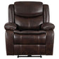 Sycamore Upholstered Power Recliner Chair Dark Brown