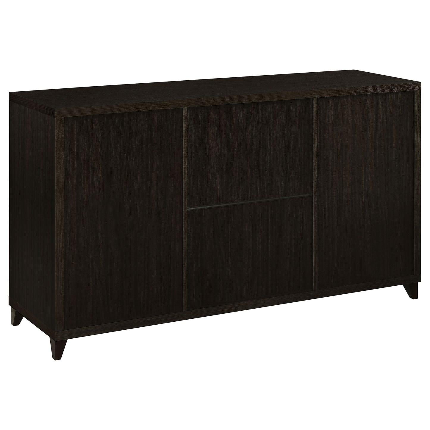 Lewes 2-door Engineered Wood 60" TV Stand Cappuccino