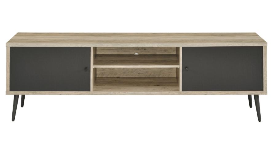 Allie 2-door Engineered Wood 71" TV Stand Distressed Pine