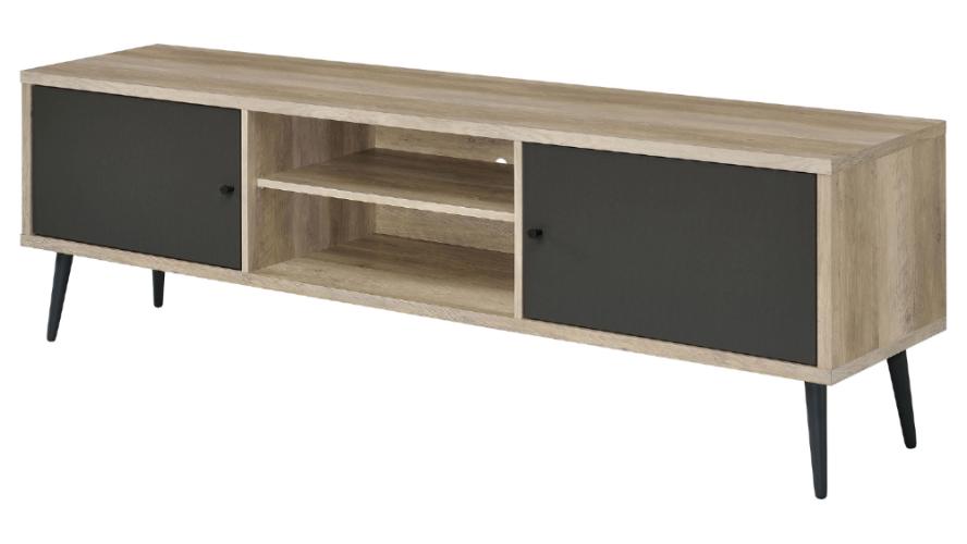 Allie 2-door Engineered Wood 71" TV Stand Distressed Pine